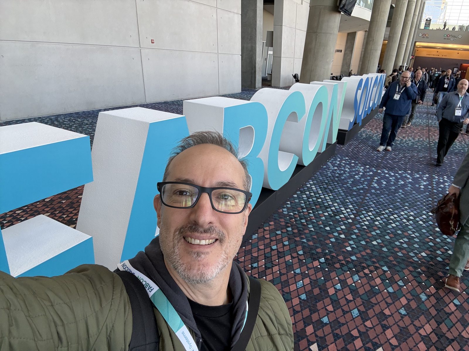 Martin Rojze in front of the FabCon SQLCon 2026 sign at the Atlanta convention center
